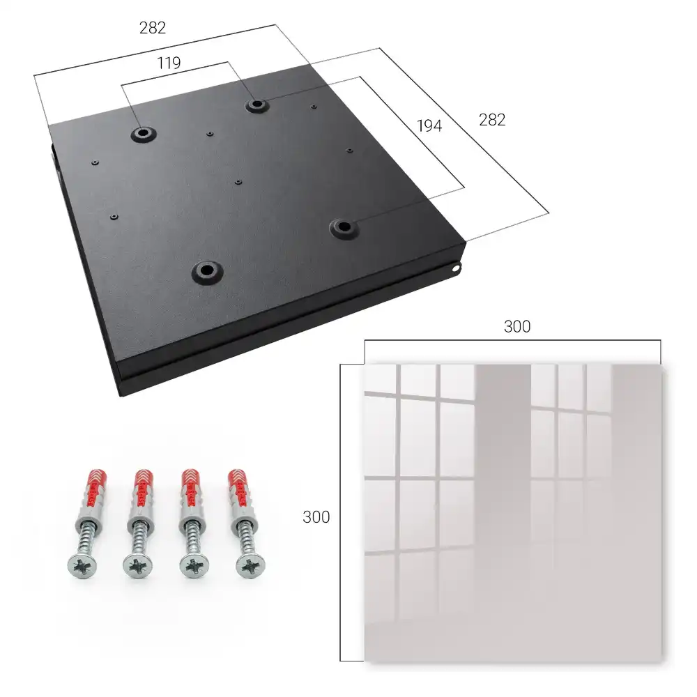 Casetă pentru chei cu design abstract în nuanțe de roz și gri