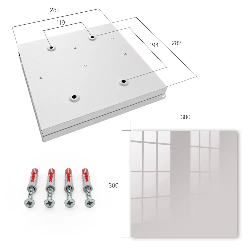 Casetă pentru chei cu design abstract în nuanțe de roz și gri