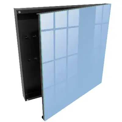 Suport de perete pentru chei cu design minimalist de culoare albastru solid