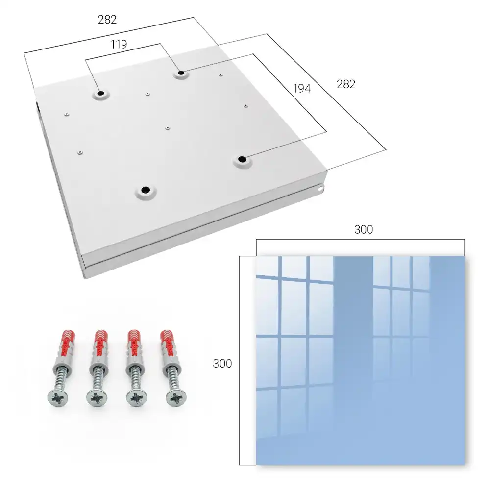 Suport de perete pentru chei cu design minimalist de culoare albastru solid