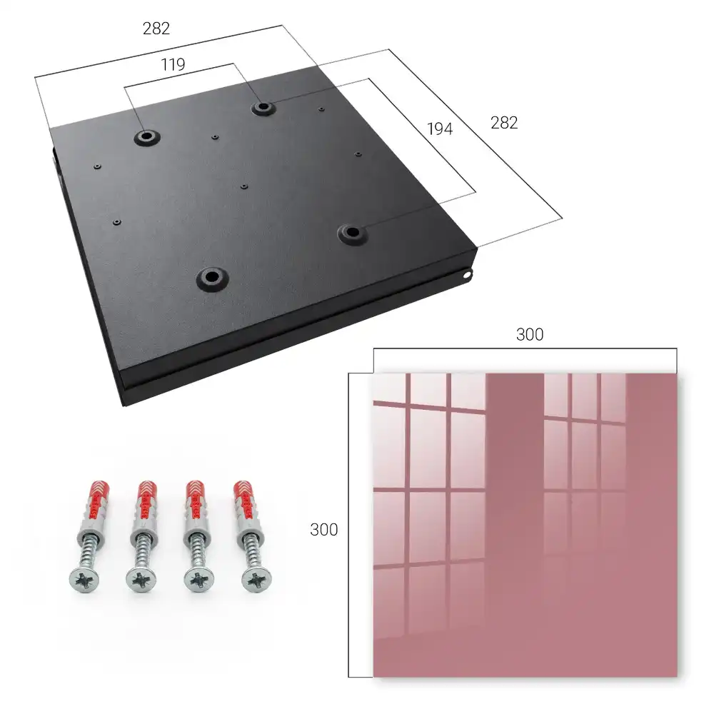 Dulapior pentru chei minimalist cu fundal roz