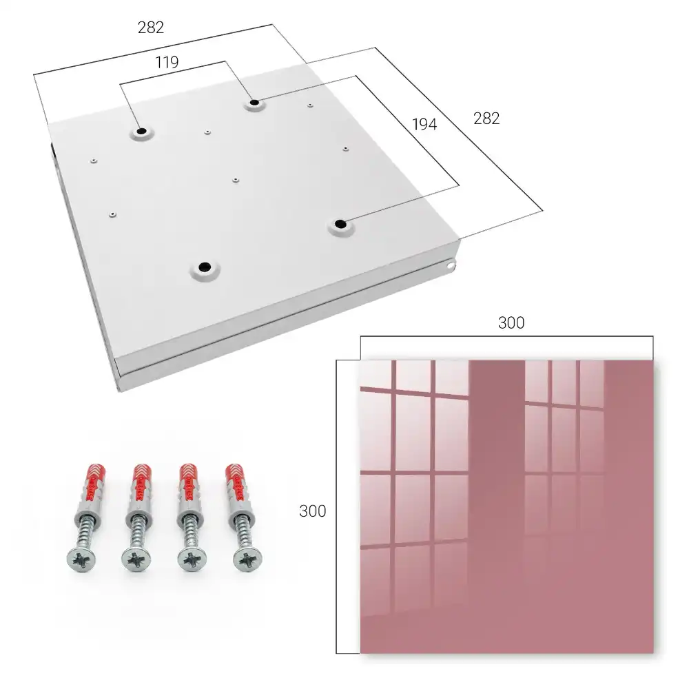 Dulapior pentru chei minimalist cu fundal roz