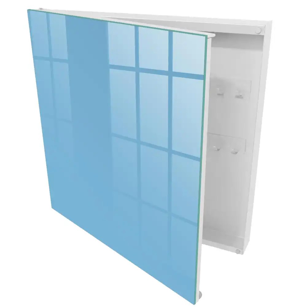 Suport de perete pentru chei cu design elegant și fundal albastru simplu
