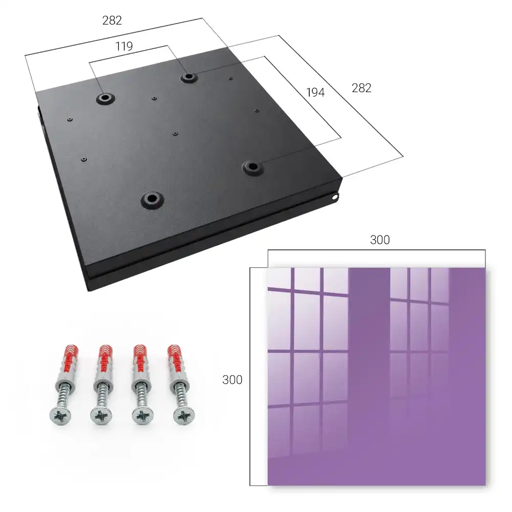 Casetă pentru chei violet cu design minimalist și elegant