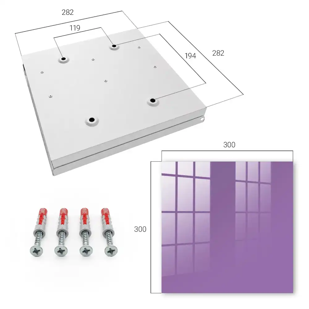 Casetă pentru chei violet cu design minimalist și elegant