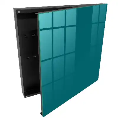 Dulapior pentru chei cu model geometric turcoaz