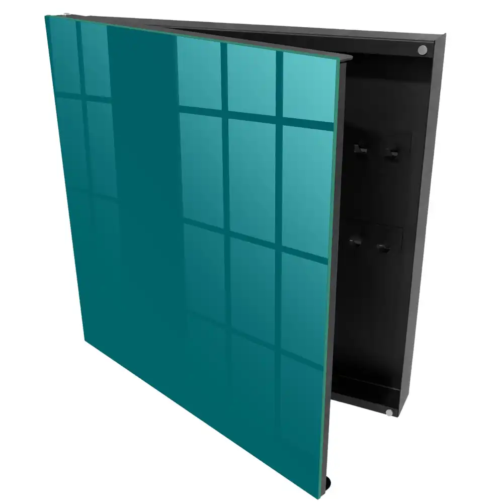Dulapior pentru chei cu model geometric turcoaz