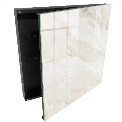 Dulapior pentru chei cu model decorativ de marmură bej