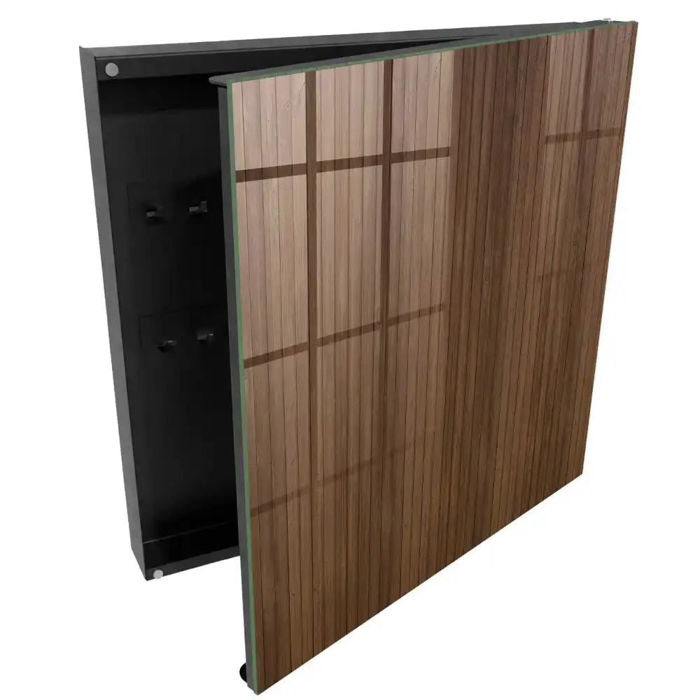 Casetă pentru chei cu design vertical din plăci de lemn