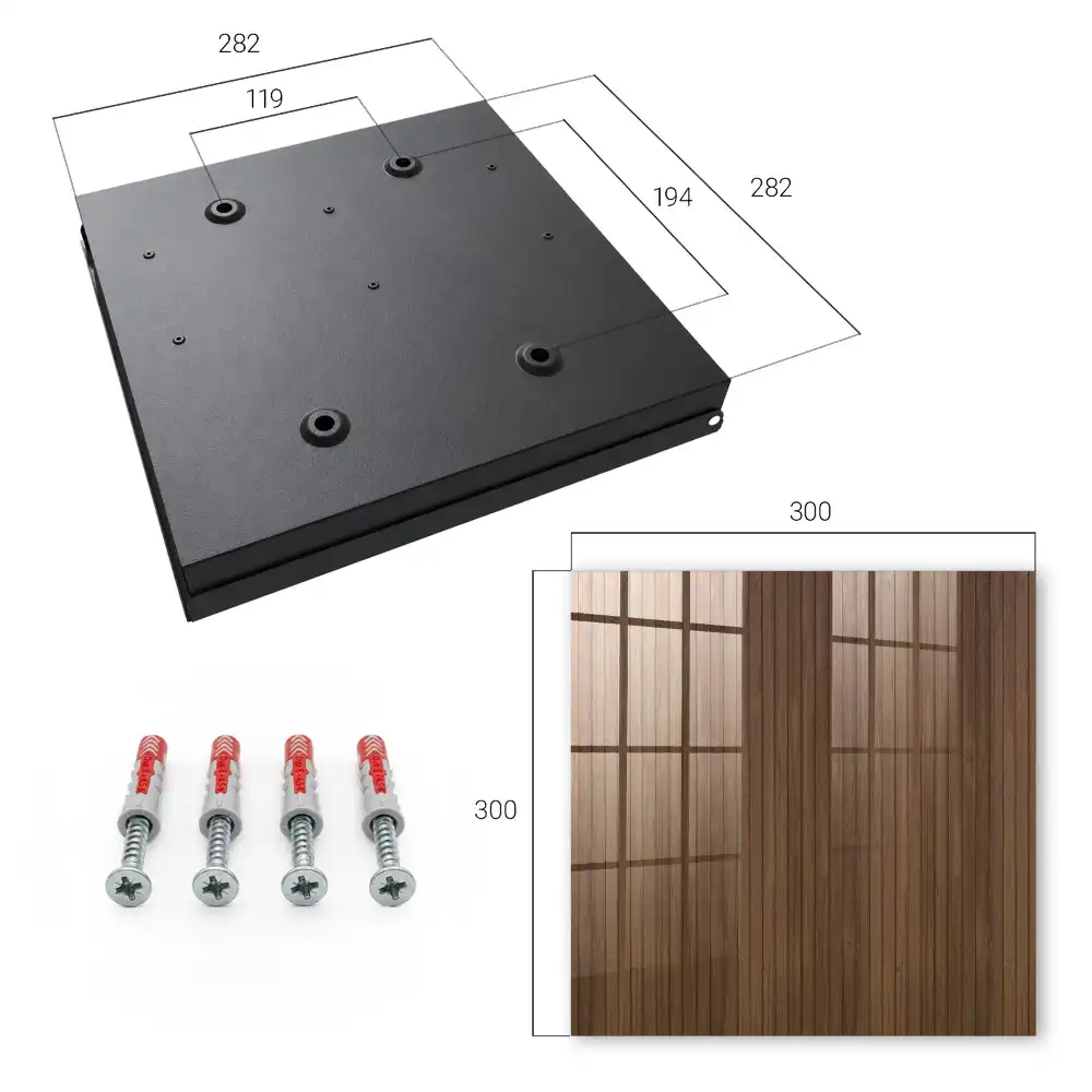 Casetă pentru chei cu design vertical din plăci de lemn