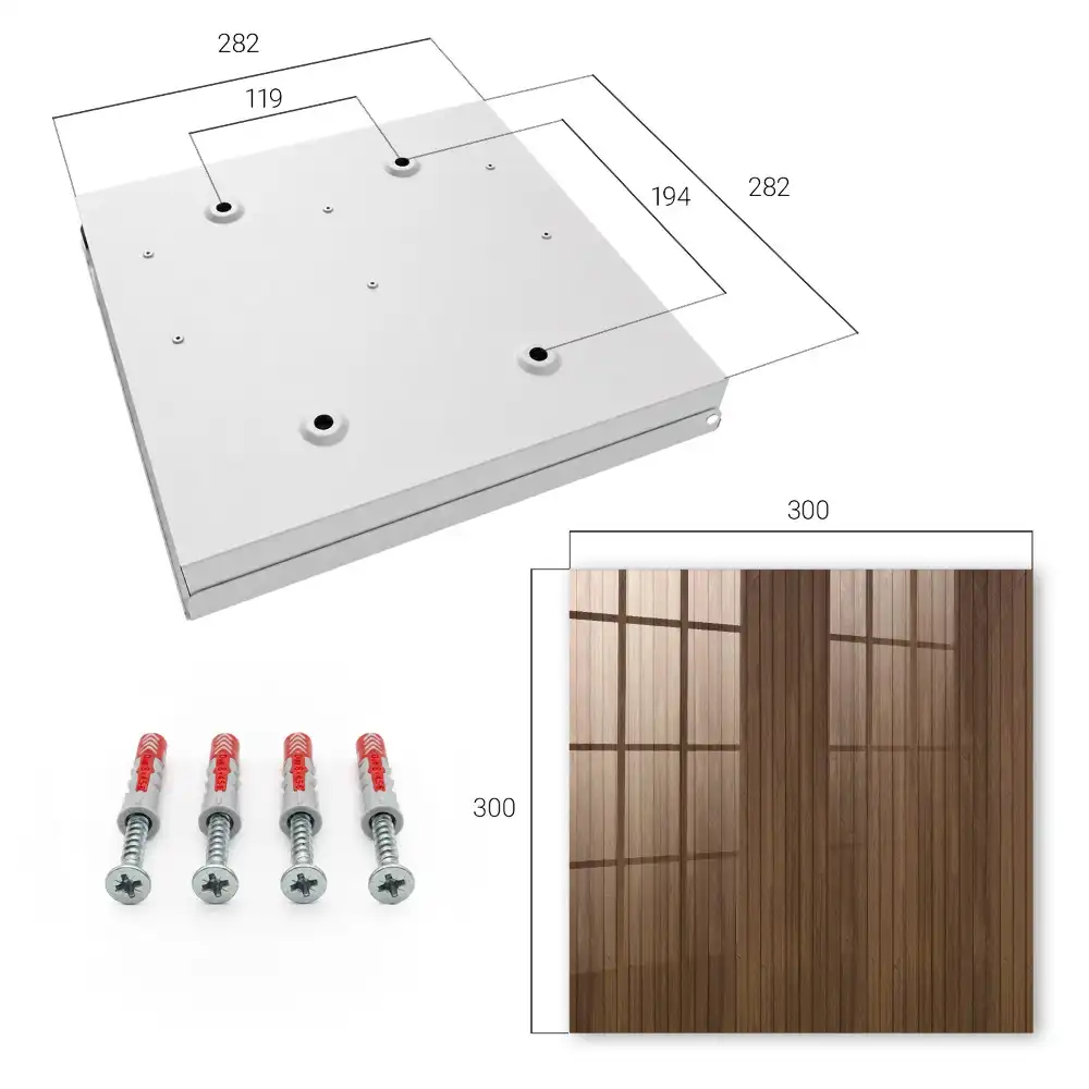 Casetă pentru chei cu design vertical din plăci de lemn