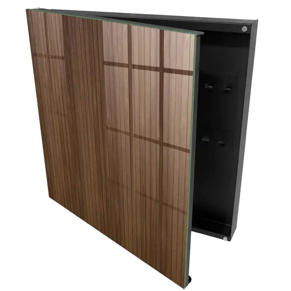 Casetă pentru chei cu design vertical din plăci de lemn