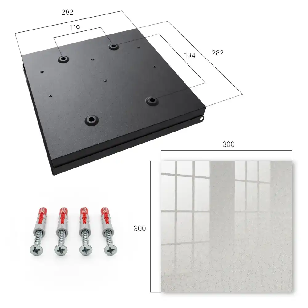 Dulapior pentru chei cu design minimalist și motive florale subtile