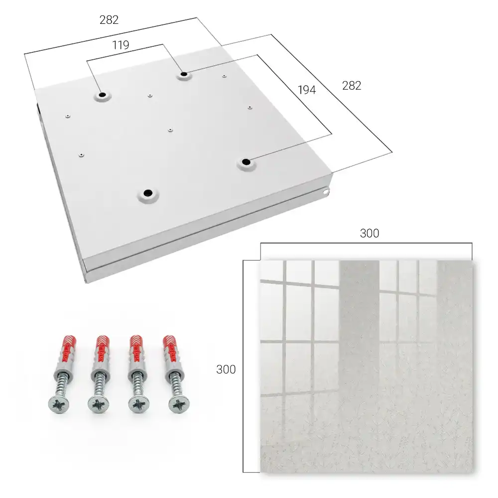 Dulapior pentru chei cu design minimalist și motive florale subtile