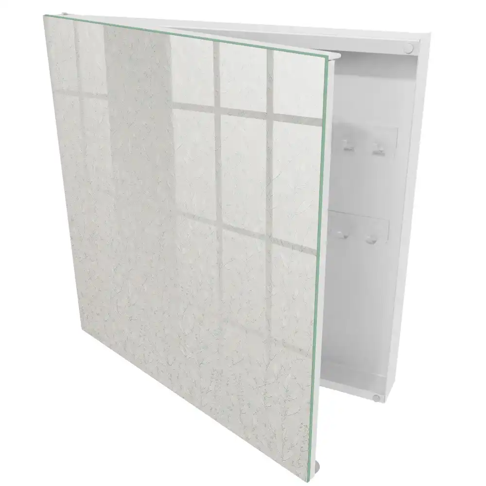 Dulapior pentru chei cu design minimalist și motive florale subtile