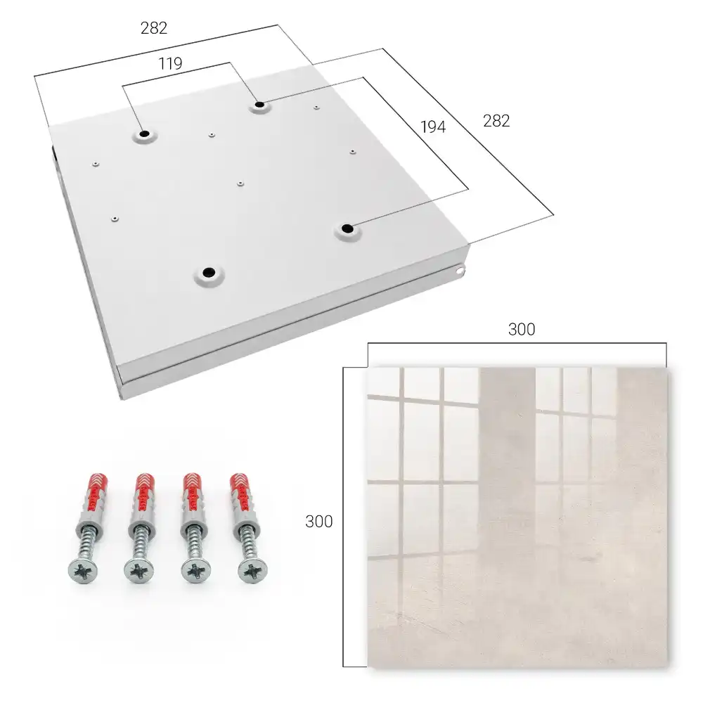 Cutie pentru chei de perete cu design elegant și neutru