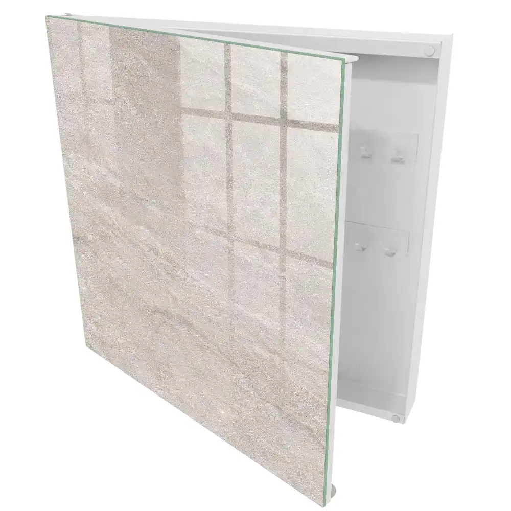 Suport pentru chei de perete cu design minimalist și textură naturală