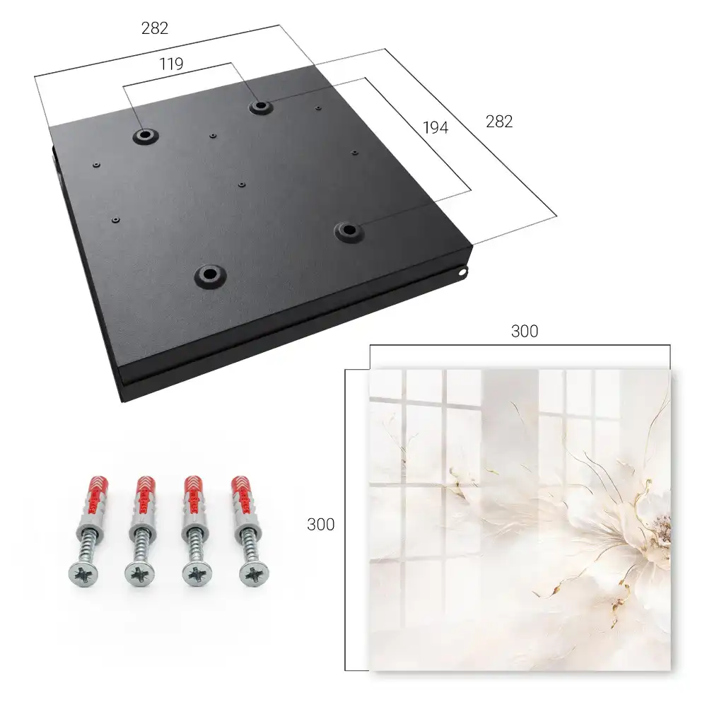 Casetă pentru chei cu design abstract și forme delicate inspirate din natură