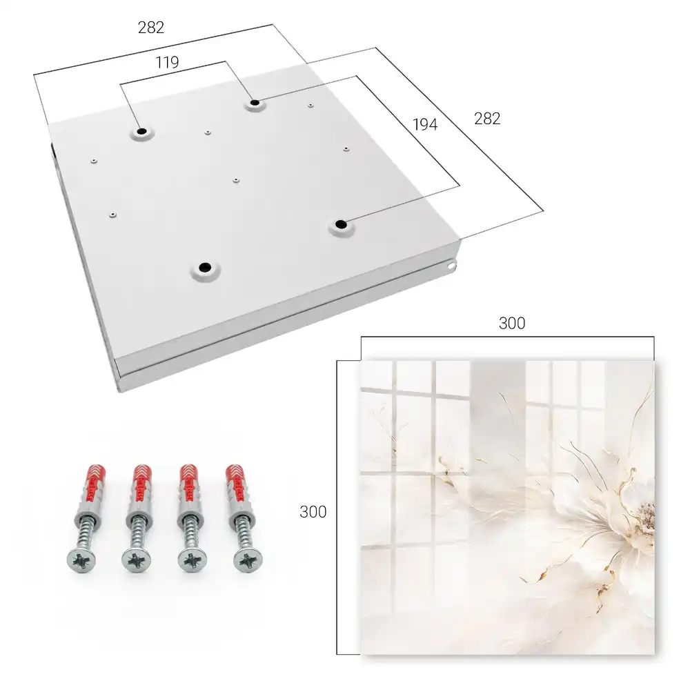 Casetă pentru chei cu design abstract și forme delicate inspirate din natură