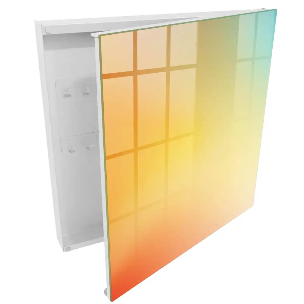 Suport pentru chei pe perete cu design în degrade pastel