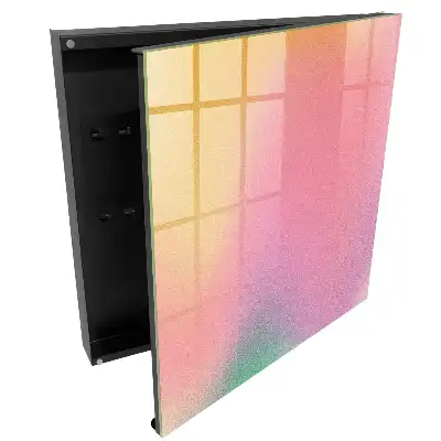 Casetă pentru chei cu design în degrade pastelat și culori vii
