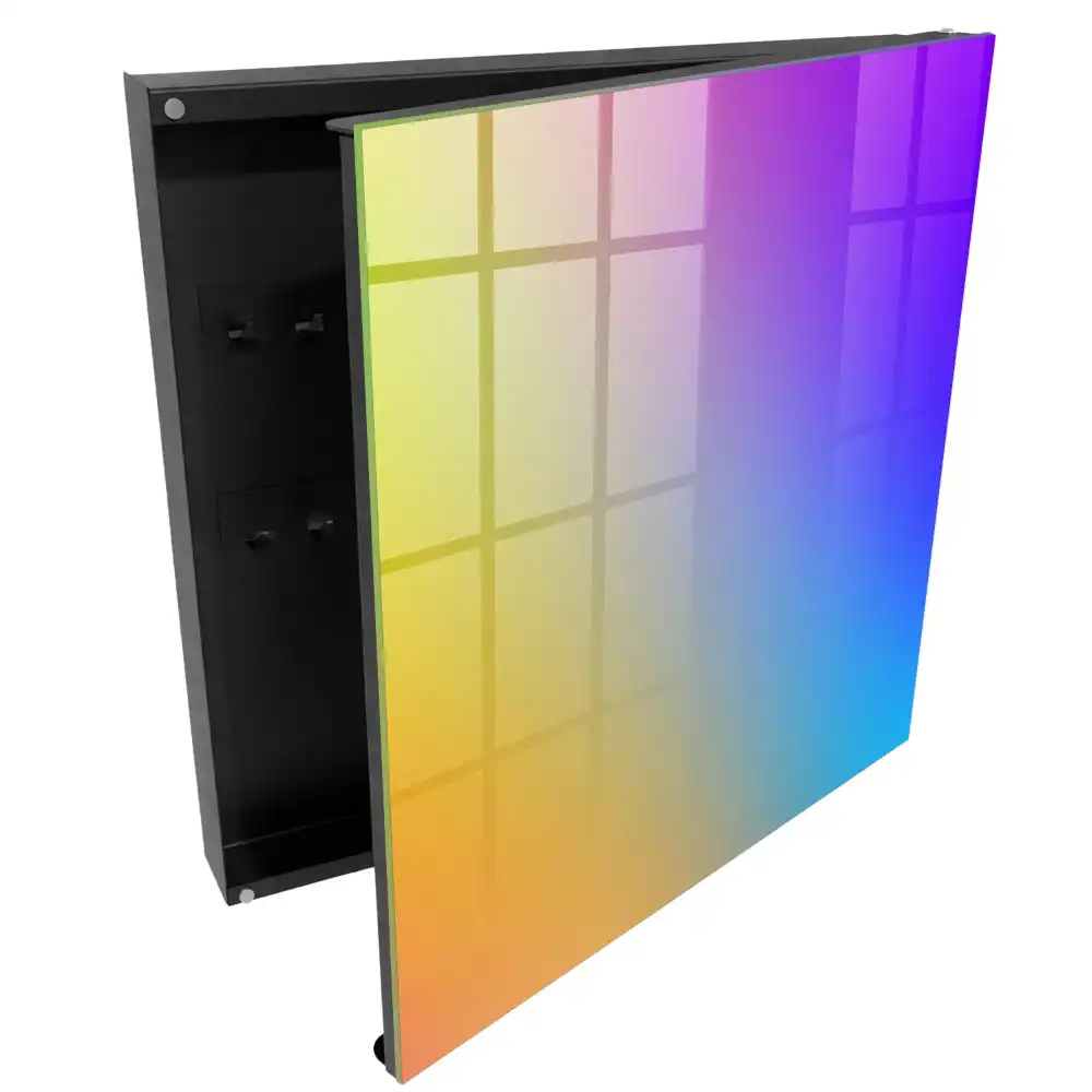 Suport de perete pentru chei cu design de curcubeu sclipitor
