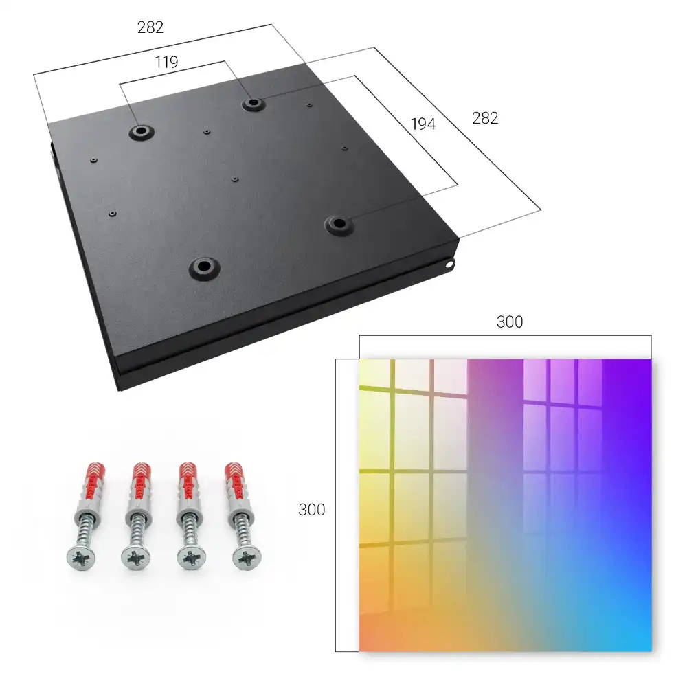 Suport de perete pentru chei cu design de curcubeu sclipitor
