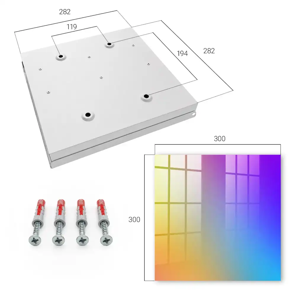 Suport de perete pentru chei cu design de curcubeu sclipitor
