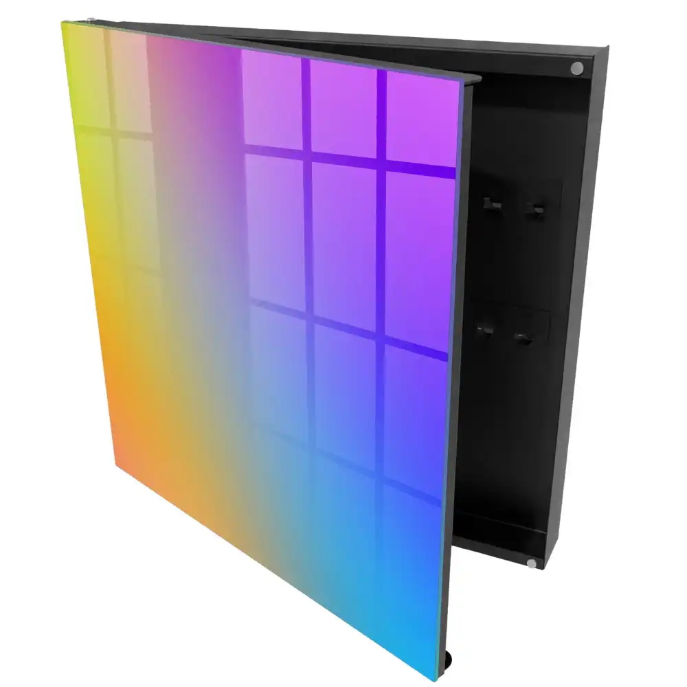 Suport de perete pentru chei cu design de curcubeu sclipitor