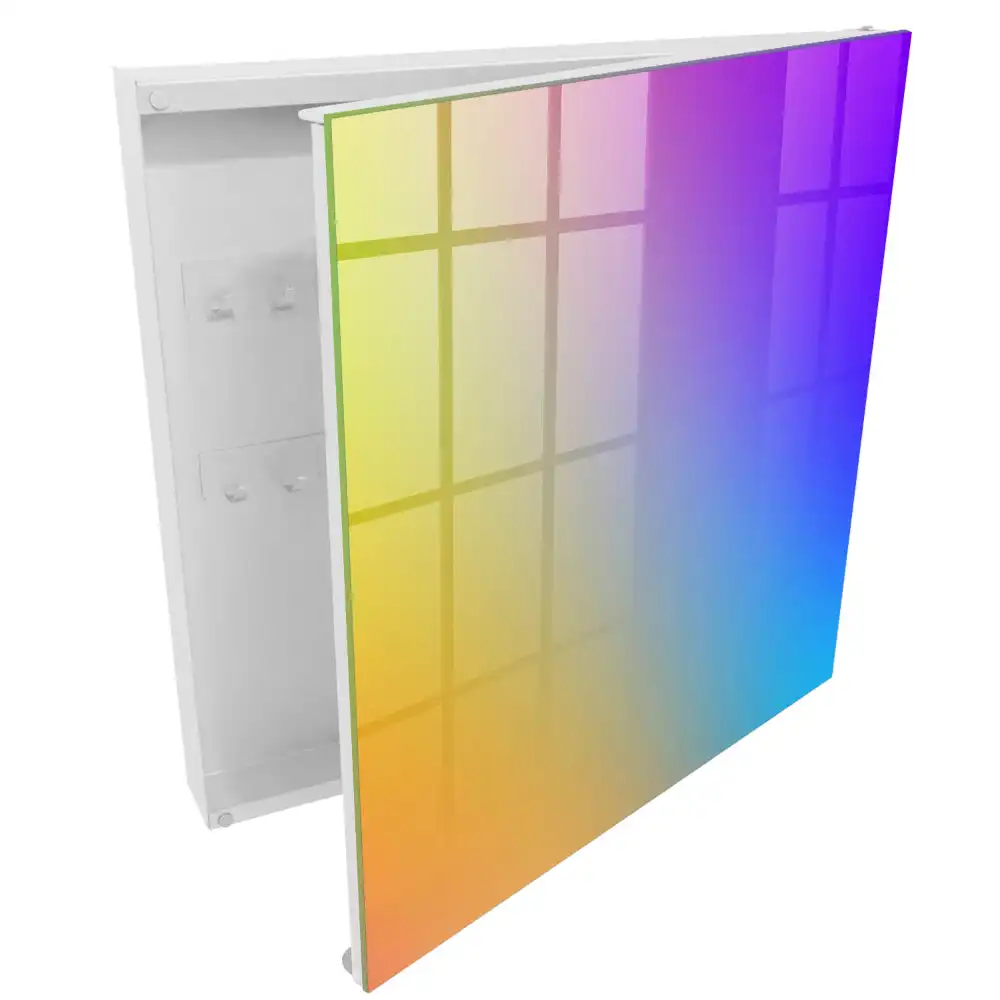 Suport de perete pentru chei cu design de curcubeu sclipitor