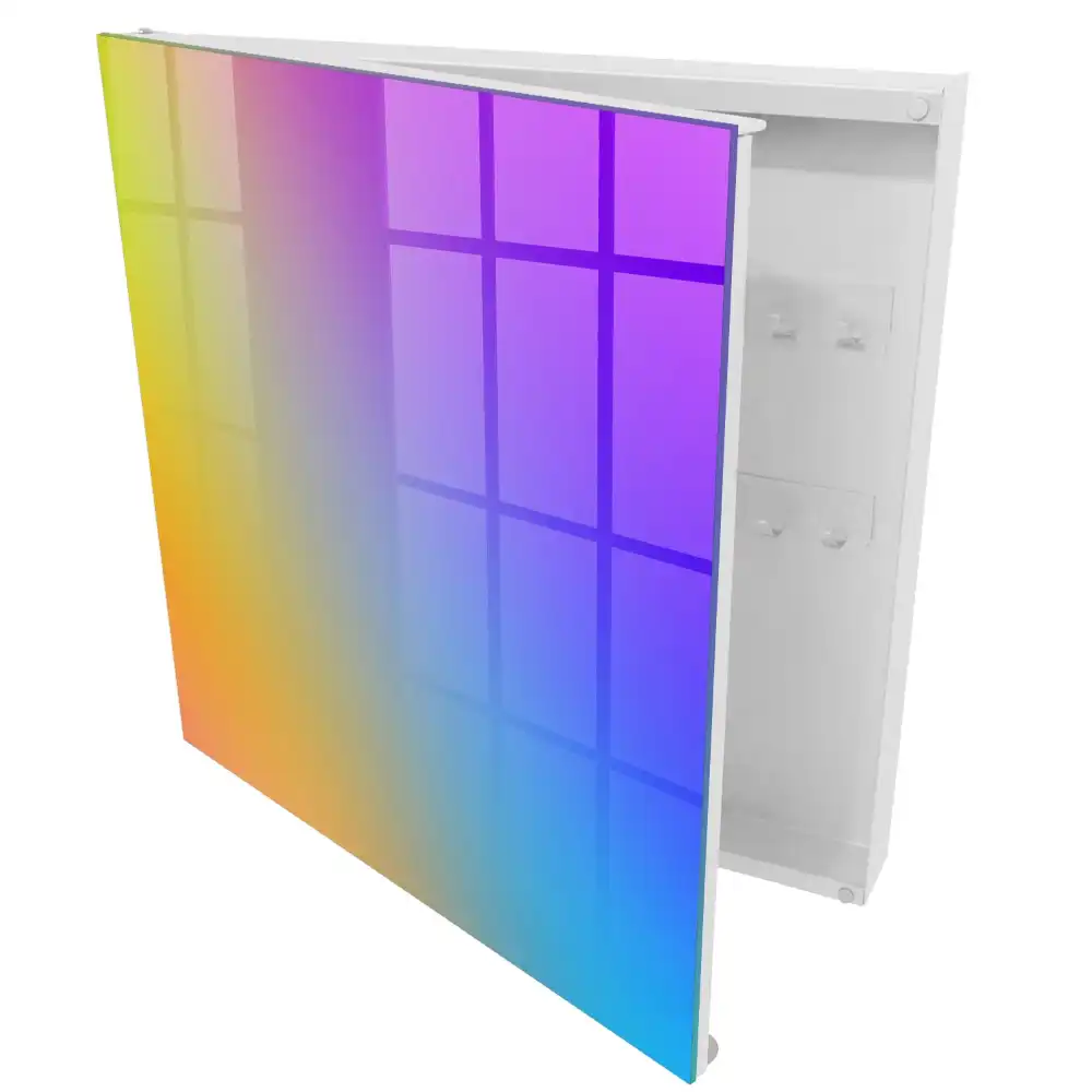 Suport de perete pentru chei cu design de curcubeu sclipitor