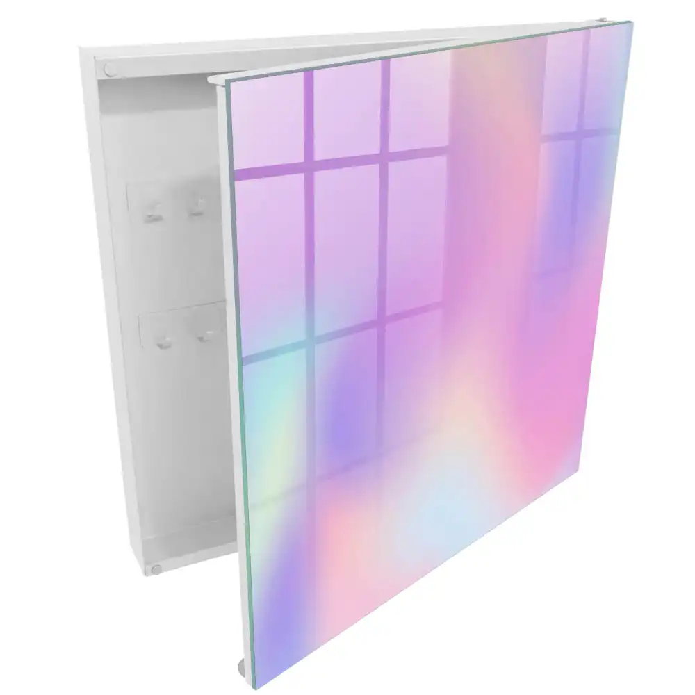 Dulapior pentru chei cu design gradient în culori pastel