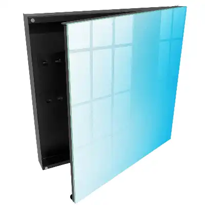 Cutie de chei pentru perete cu gradient de albastru pentru un design liniștitor