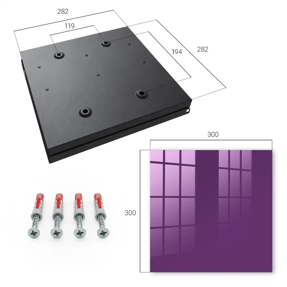 Suport pentru chei de perete cu design modern minimalist violet