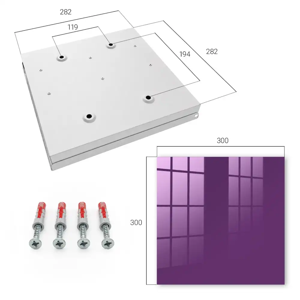 Suport pentru chei de perete cu design modern minimalist violet