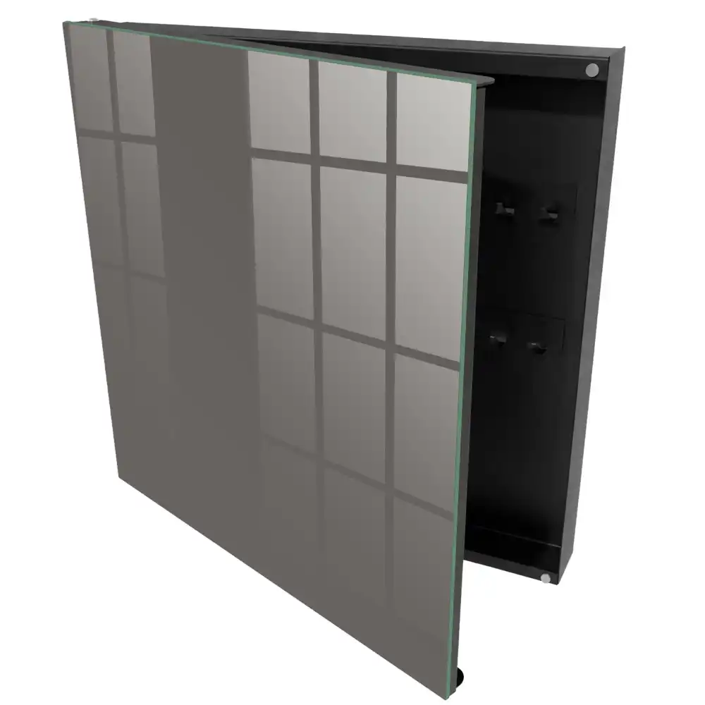 Casetă pentru chei cu fundal gri închis solid și design minimalist