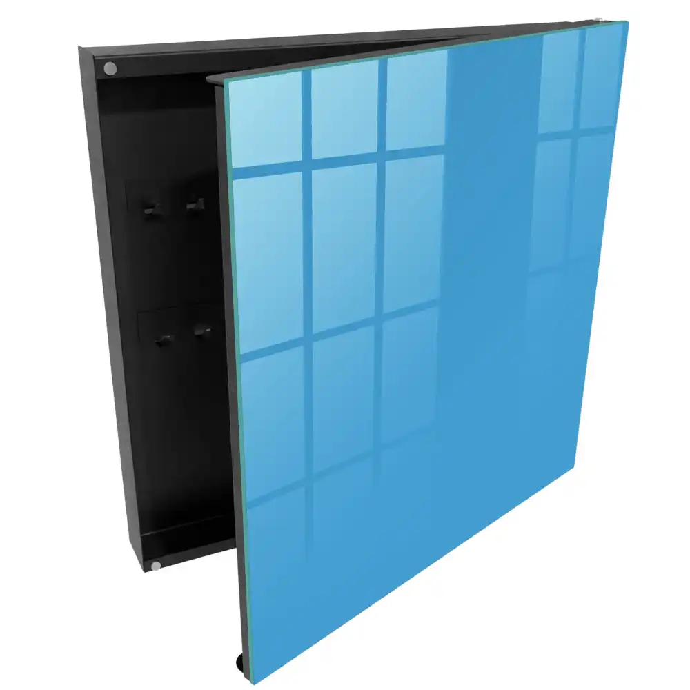 Suport pentru chei de perete în culoarea albastru solid cu design simplu și elegant