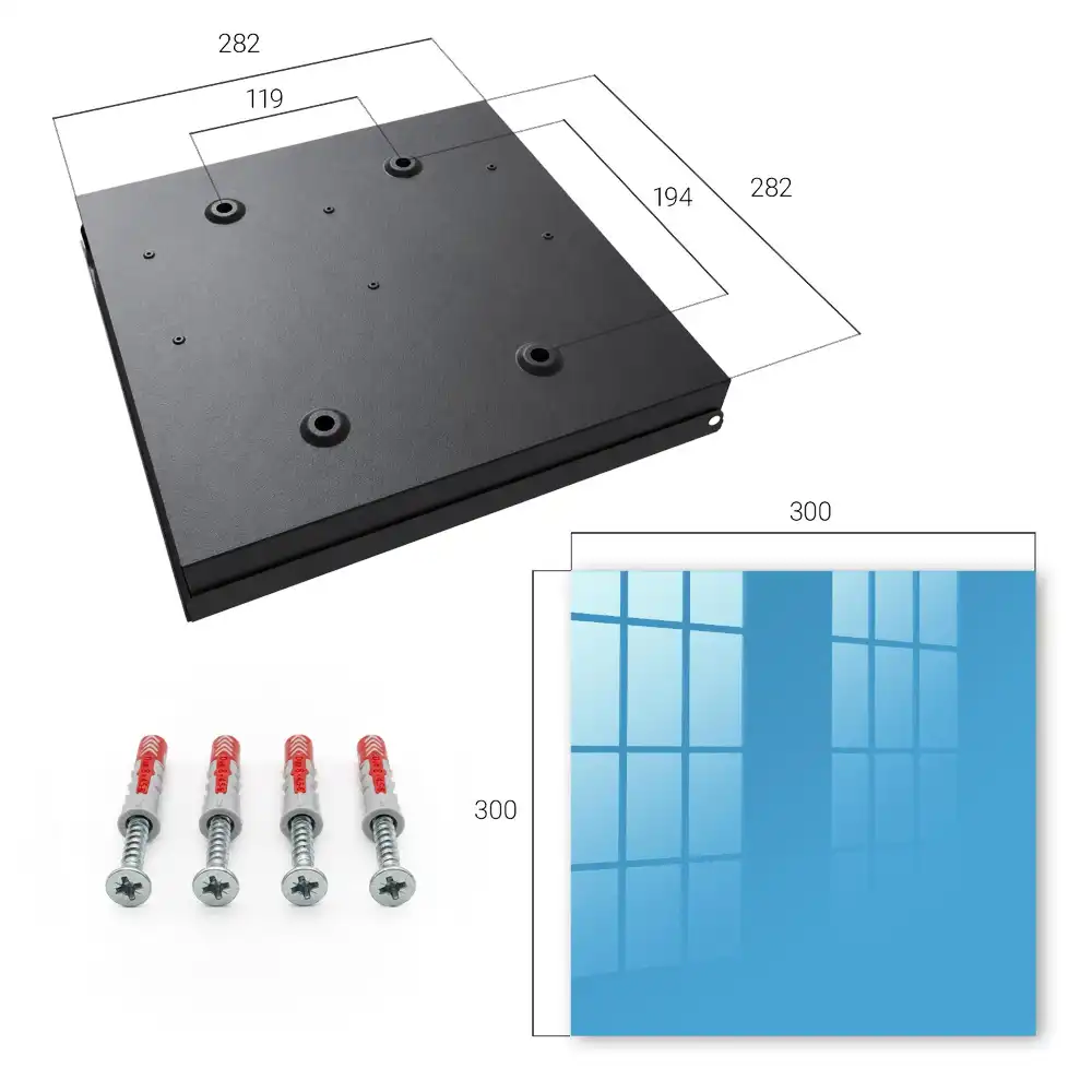 Suport pentru chei de perete în culoarea albastru solid cu design simplu și elegant