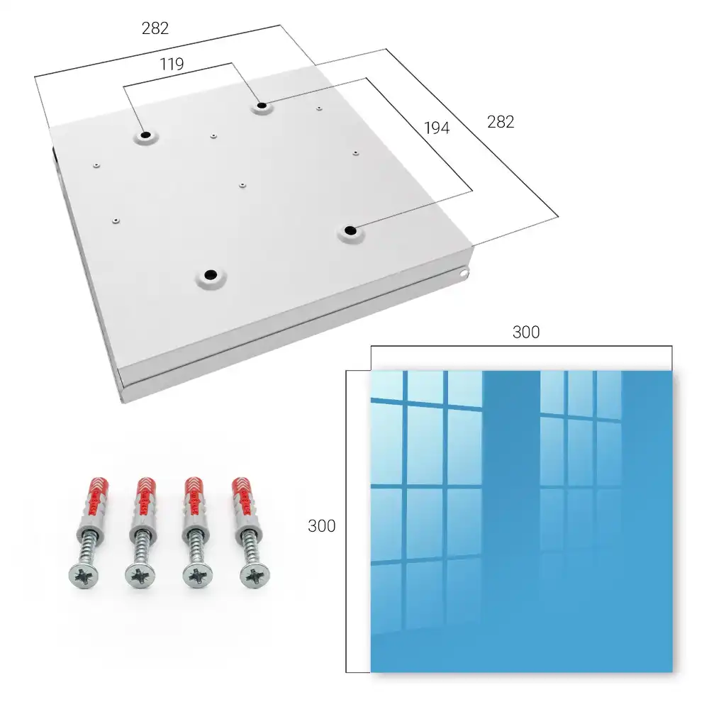 Suport pentru chei de perete în culoarea albastru solid cu design simplu și elegant