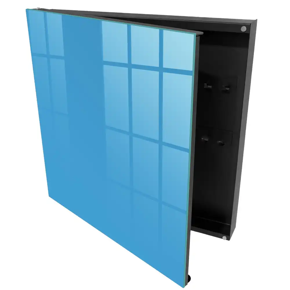 Suport pentru chei de perete în culoarea albastru solid cu design simplu și elegant