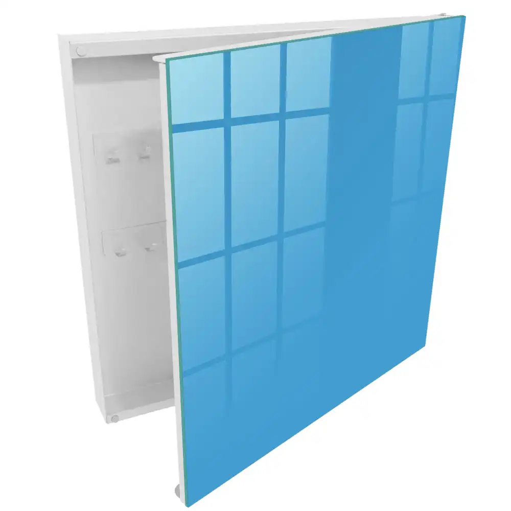 Suport pentru chei de perete în culoarea albastru solid cu design simplu și elegant