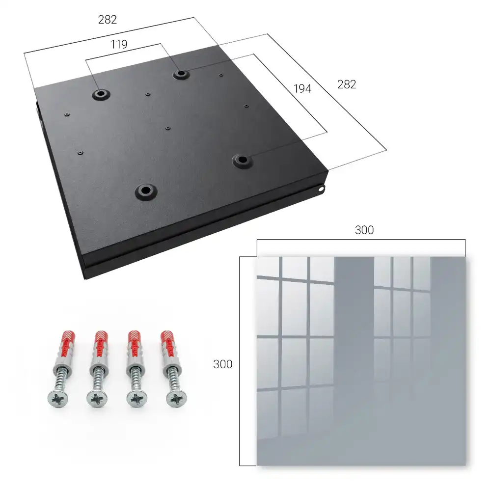 Casetă pentru chei cu design minimalist în nuanțe discrete