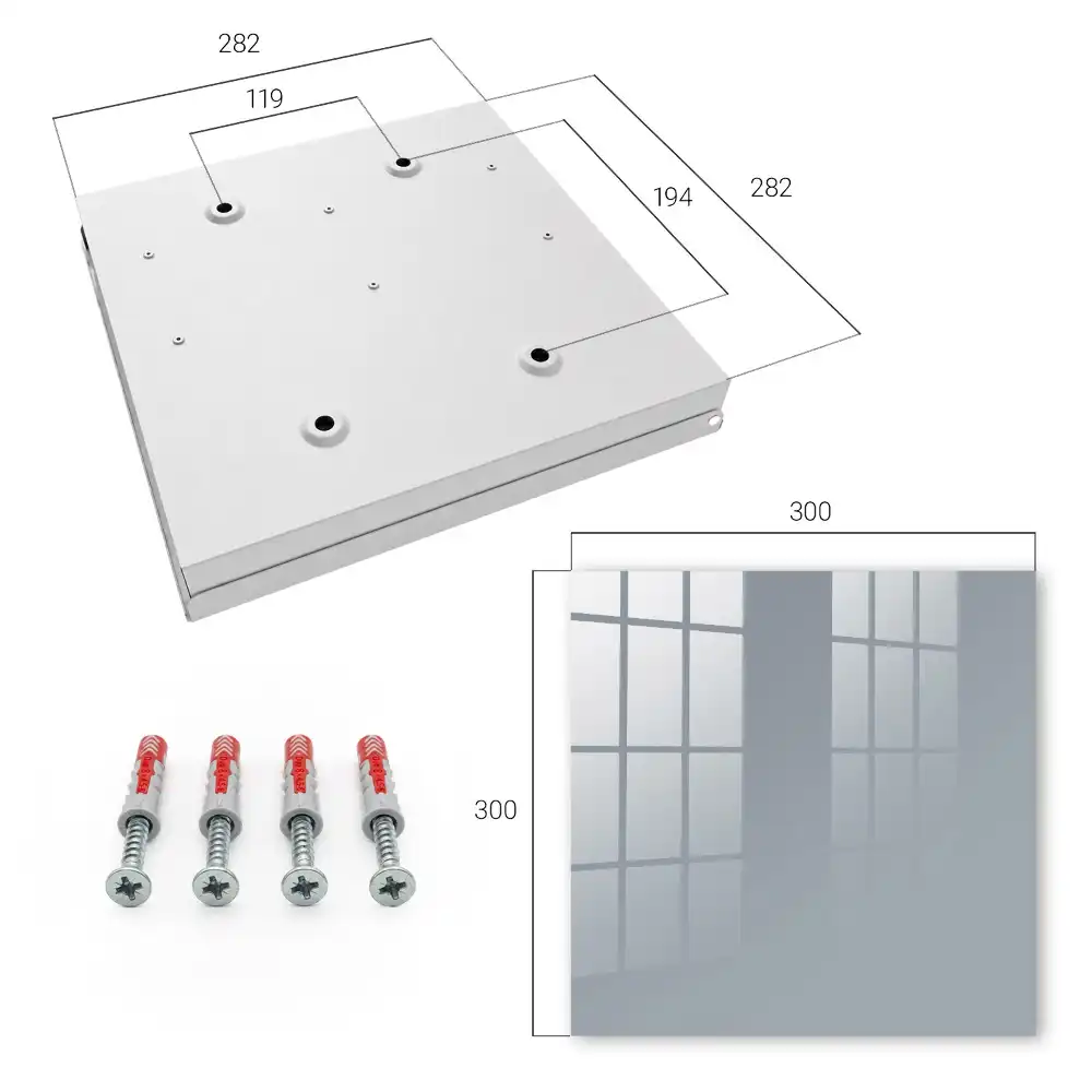 Casetă pentru chei cu design minimalist în nuanțe discrete
