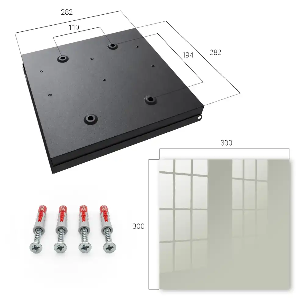 Dulapior pentru chei cu design minimalist și fundal crem deschis