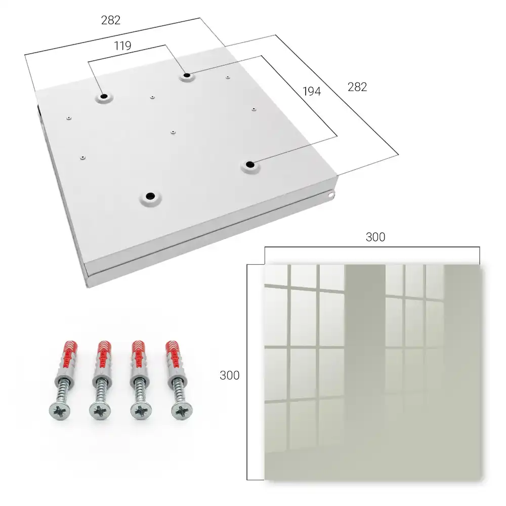 Dulapior pentru chei cu design minimalist și fundal crem deschis