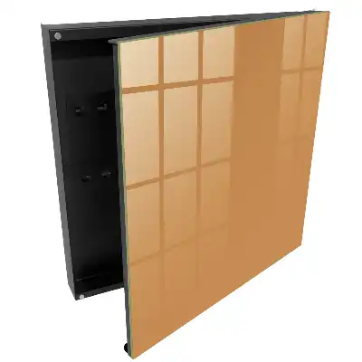 Dulapior pentru chei cu design minimalist pătrat de culoare portocalie