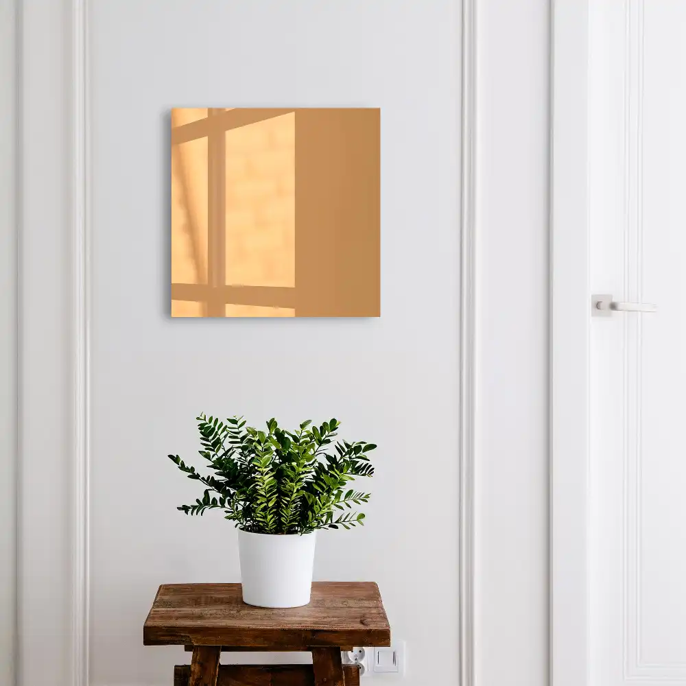 Dulapior pentru chei cu design minimalist pătrat de culoare portocalie