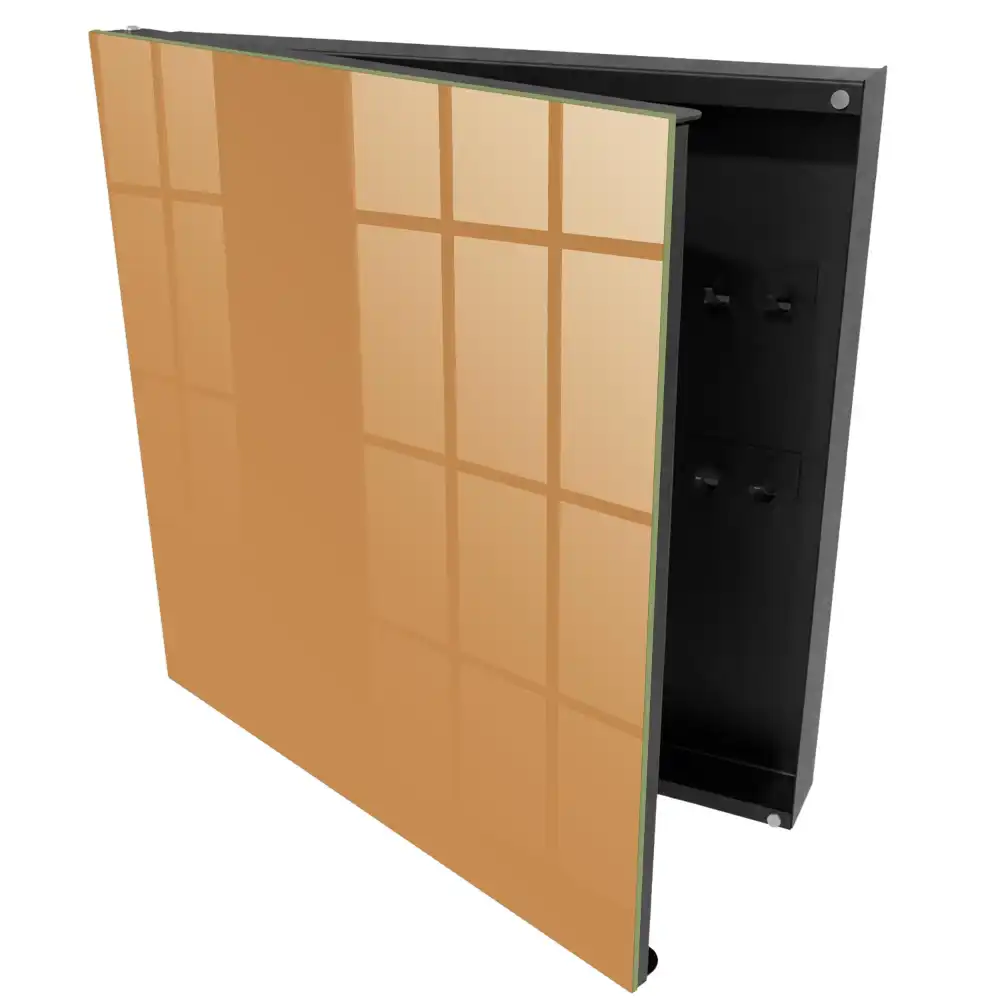 Dulapior pentru chei cu design minimalist pătrat de culoare portocalie