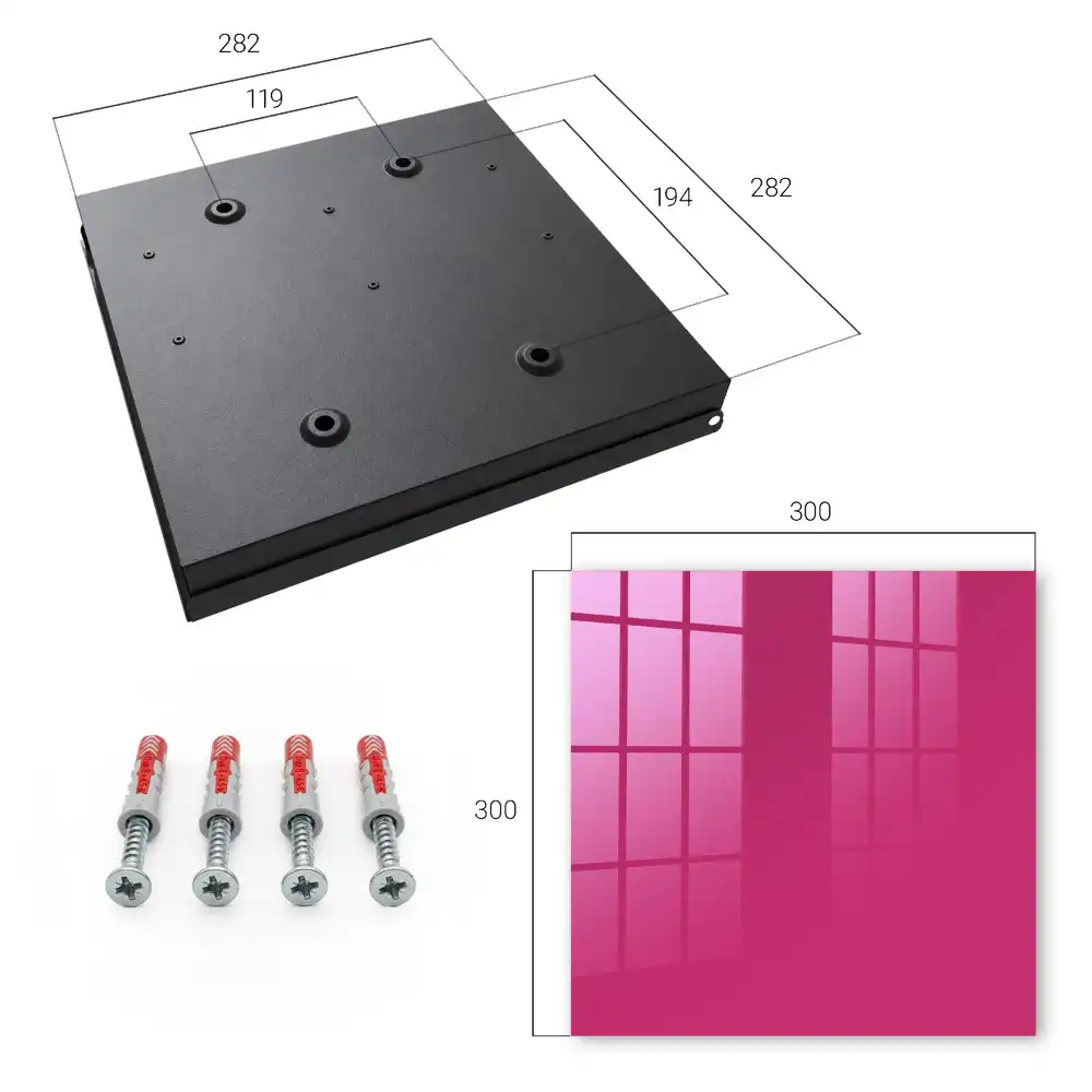 Dulap pentru chei minimalist în nuanță fucsia vibrant