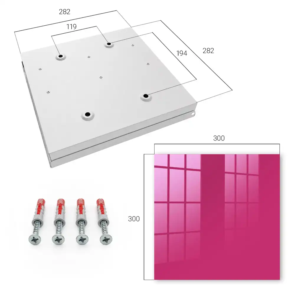 Dulap pentru chei minimalist în nuanță fucsia vibrant
